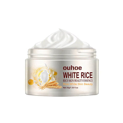 Ouhoe Rice Cream Whitening Nourishing Serum anti Aging Firming Pores Removing Acne for Women and Men Facial Cream Skin Care