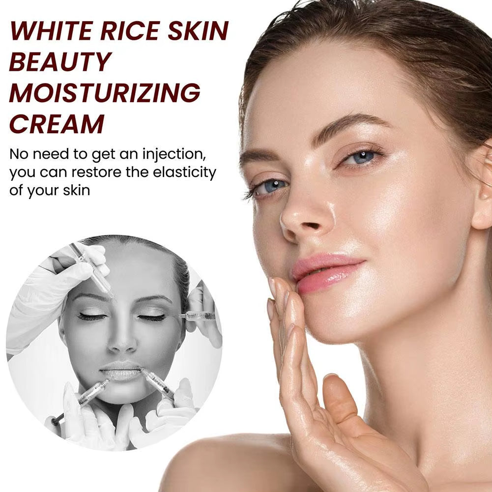 Ouhoe Rice Cream Whitening Nourishing Serum anti Aging Firming Pores Removing Acne for Women and Men Facial Cream Skin Care