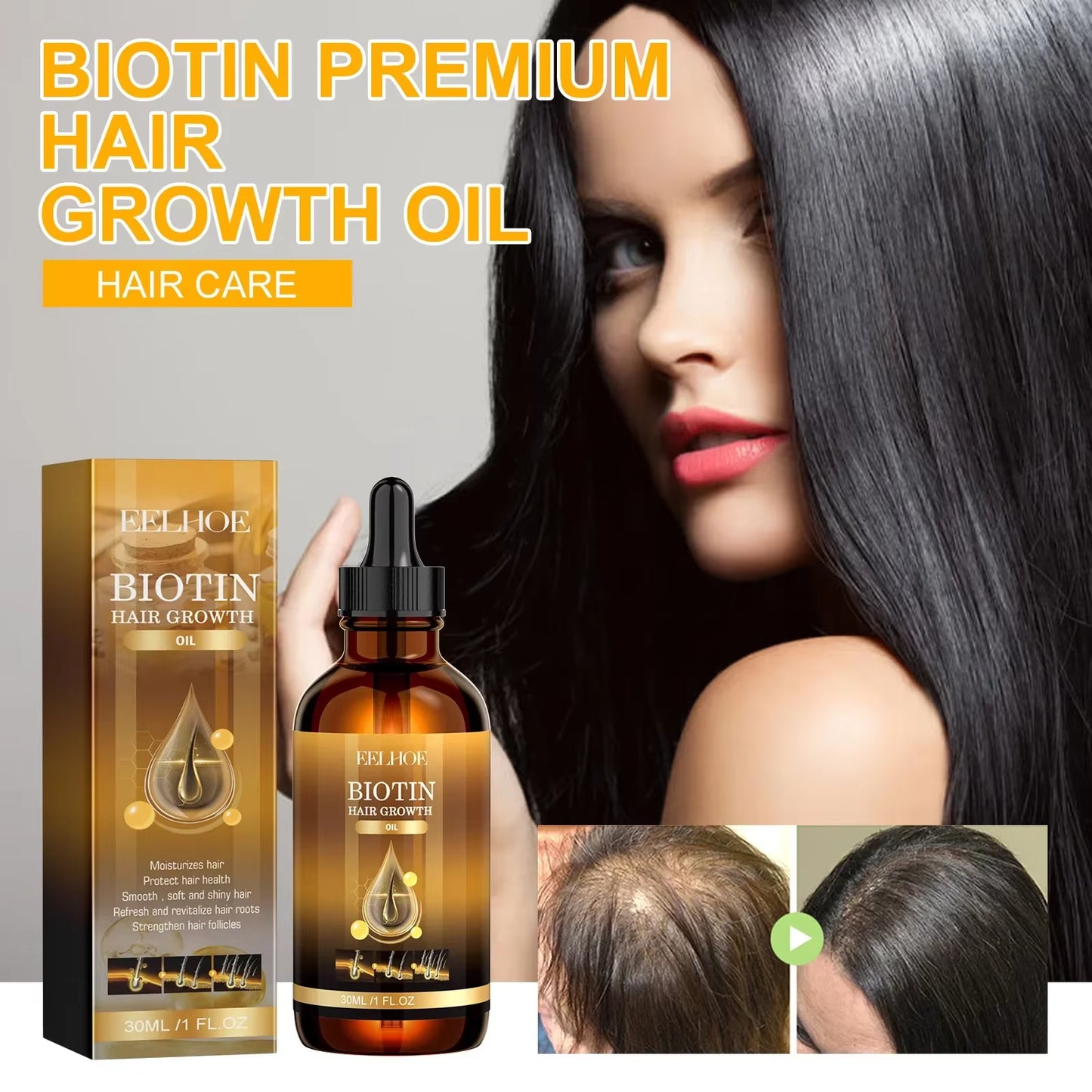 Biotin Serum Hair Care Fragrance Retention Flexibility Conditioner Repair Damaged Oil Hair Scalp Treatment for Women Men