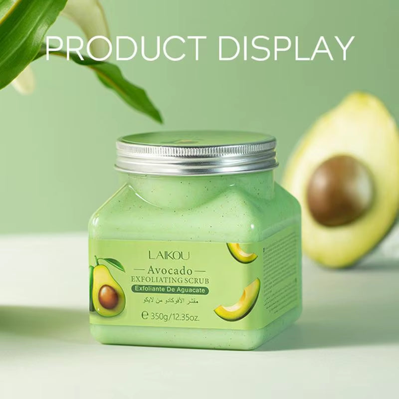 Avocado Facial Scrub Facial Care Scrub for Face Polish Mild Scrub Facial Exfoliator Festival Skin Care Gifts for Women & Men