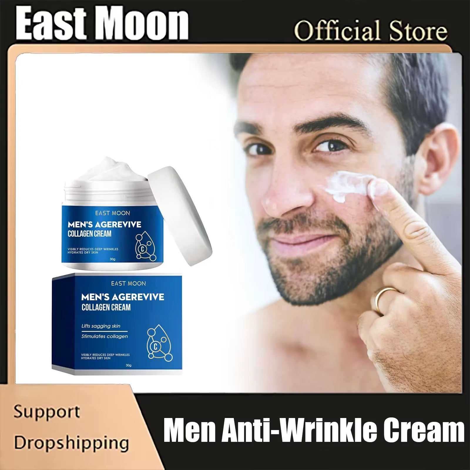 Men Face Cream Anti-Wrinkle Firming Lifting Fade Fine Lines Dark Spot Whiten Brightening Moisturizing Collagen anti Aging Cream