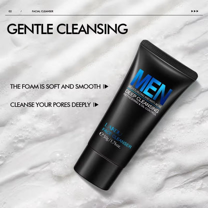 Men Facial Cleanser Face Washing Moisturizing Man Skin Care Oil Control Blackhead Remove Scrub Cosmetics Deep Norishing