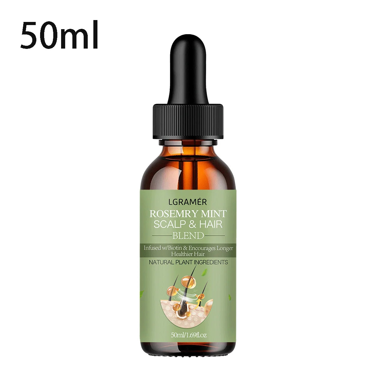 Hair Growth Essential Oil Rosemary Mint Hair Strengthening Oil Nourishing Treatment for Split Ends Dry Organics Hair Care Oil