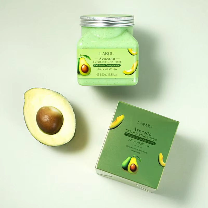 Avocado Facial Scrub Facial Care Scrub for Face Polish Mild Scrub Facial Exfoliator Festival Skin Care Gifts for Women & Men