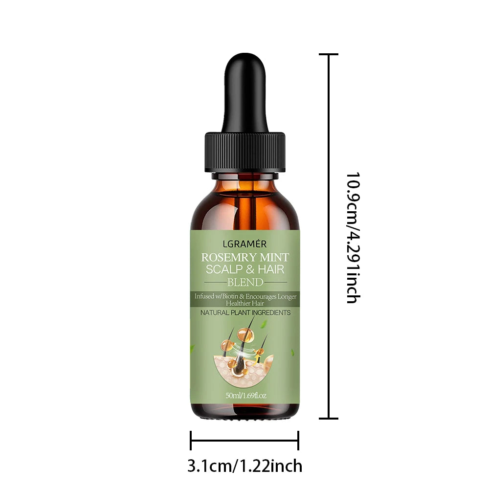 Hair Growth Essential Oil Rosemary Mint Hair Strengthening Oil Nourishing Treatment for Split Ends Dry Organics Hair Care Oil