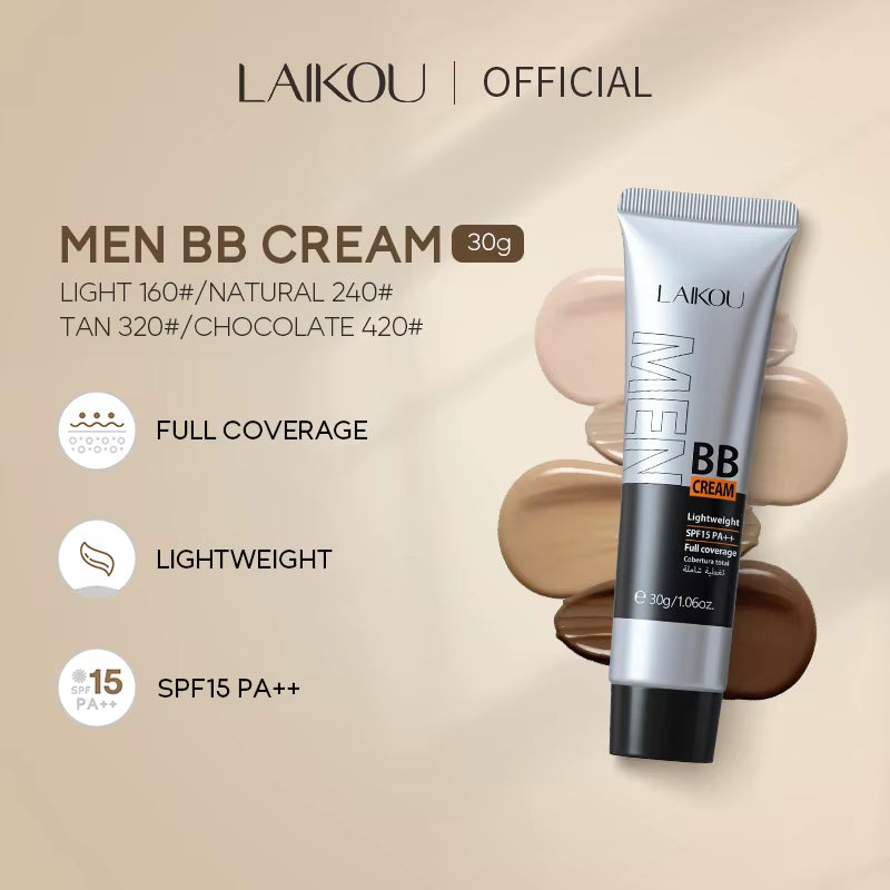 Men'S BB Cream-Full Coverage Long-Lasting Waterproof Men'S Concealer Natural Color Suitable for Gifts for Men'S Christmas Gifts