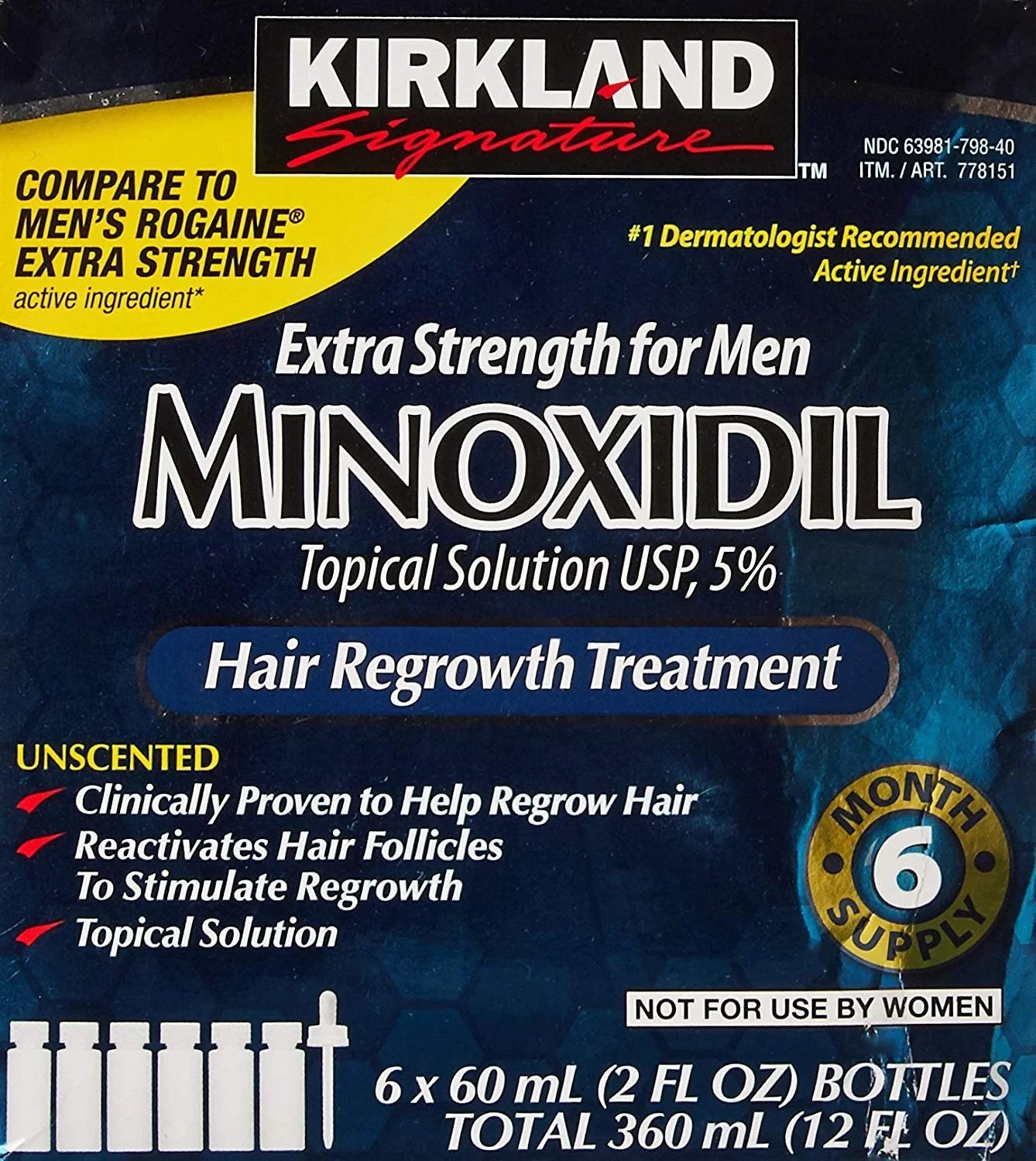 5% Extra Strength Hair Regrowth for Men 6 Month Supply