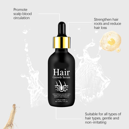 Men and Women Hair Growth Oil, Hair Growth Infused with Biotin for Scalp Hair Loss Hair Thinning,Natural Hair Growth for Thicker