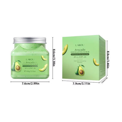 Avocado Facial Scrub Facial Care Scrub for Face Polish Mild Scrub Facial Exfoliator Festival Skin Care Gifts for Women & Men