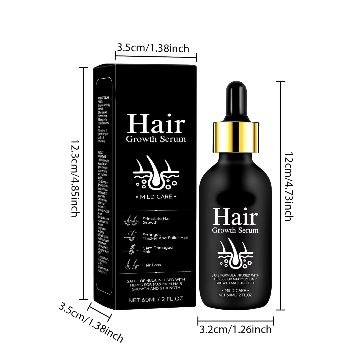 Men and Women Hair Growth Oil, Hair Growth Infused with Biotin for Scalp Hair Loss Hair Thinning,Natural Hair Growth for Thicker